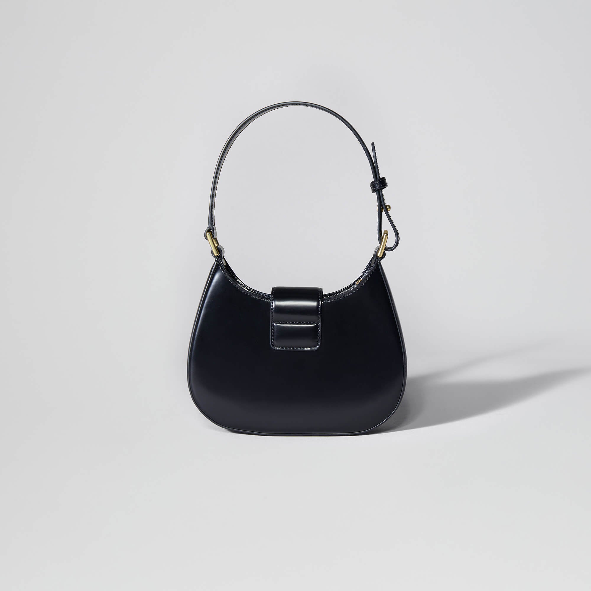 Black Crescent Bow Mini Shoulder Bag