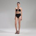 Black High Cut Bikini Brief