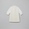 Cream Boucle And Chiffon Mini Dress