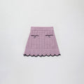 Lilac Crochet Knit Mini Skirt