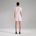 Pink Cotton Knit Mini Dress