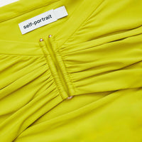 Chartreuse Jersey Off Shoulder Top