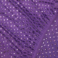 Purple Rhinestone Mesh Maxi Dress