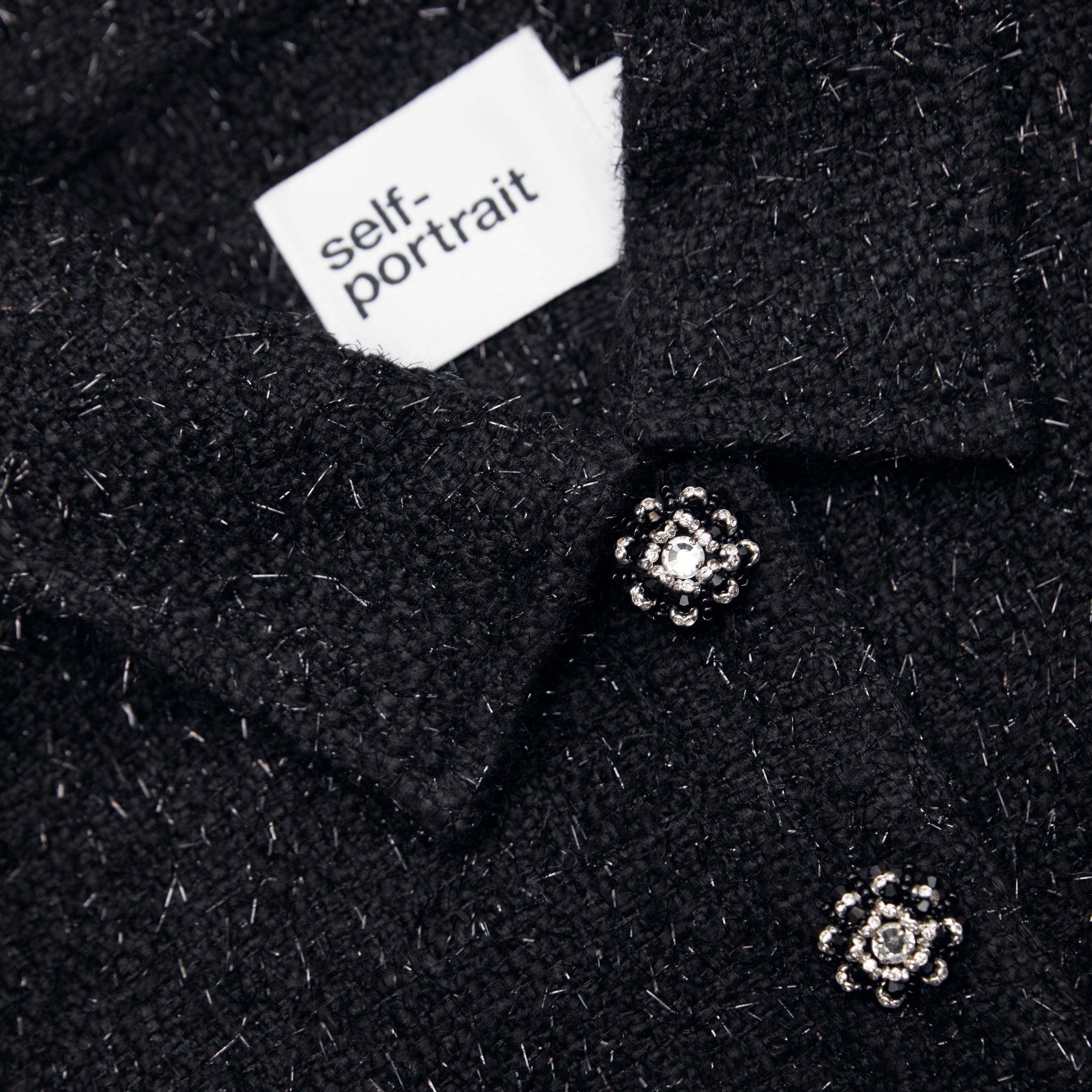 Black Boucle Oversized Jacket