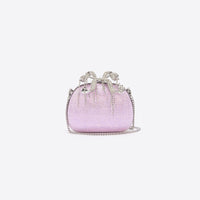 Purple Crystal Clutch Bag