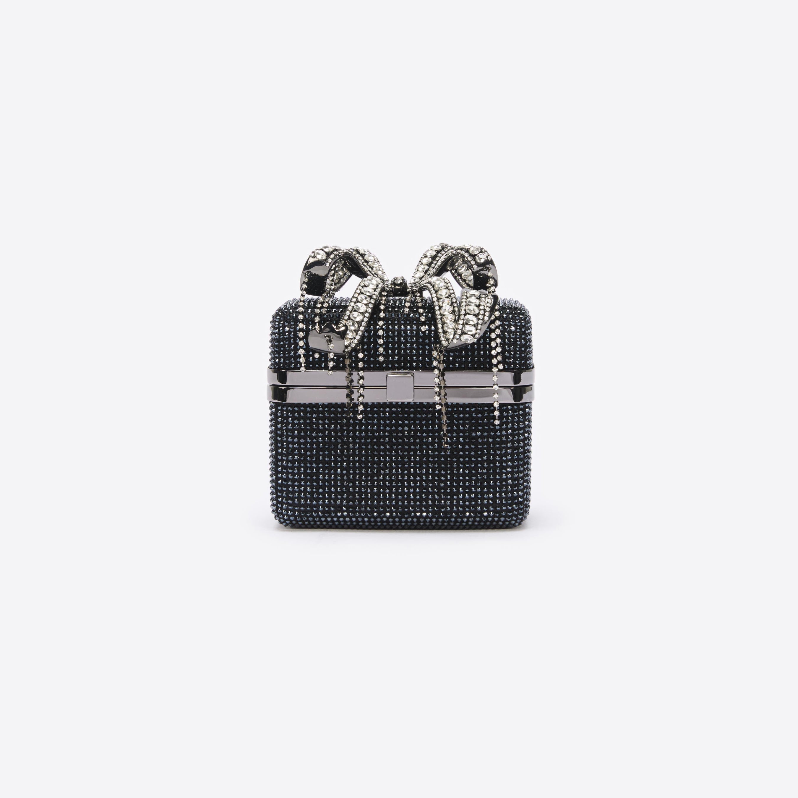 Black Rhinestone Vanity Bag