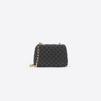 Black Woven Leather Micro Bag