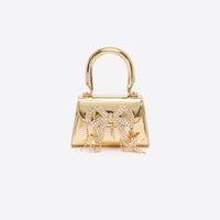 Gold Metallic Micro Bow Bag