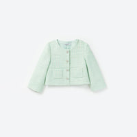 Mint Boucle Button Jacket