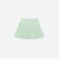 Mint Boucle Pleated Skirt