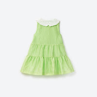 Green Textured Cotton Dress