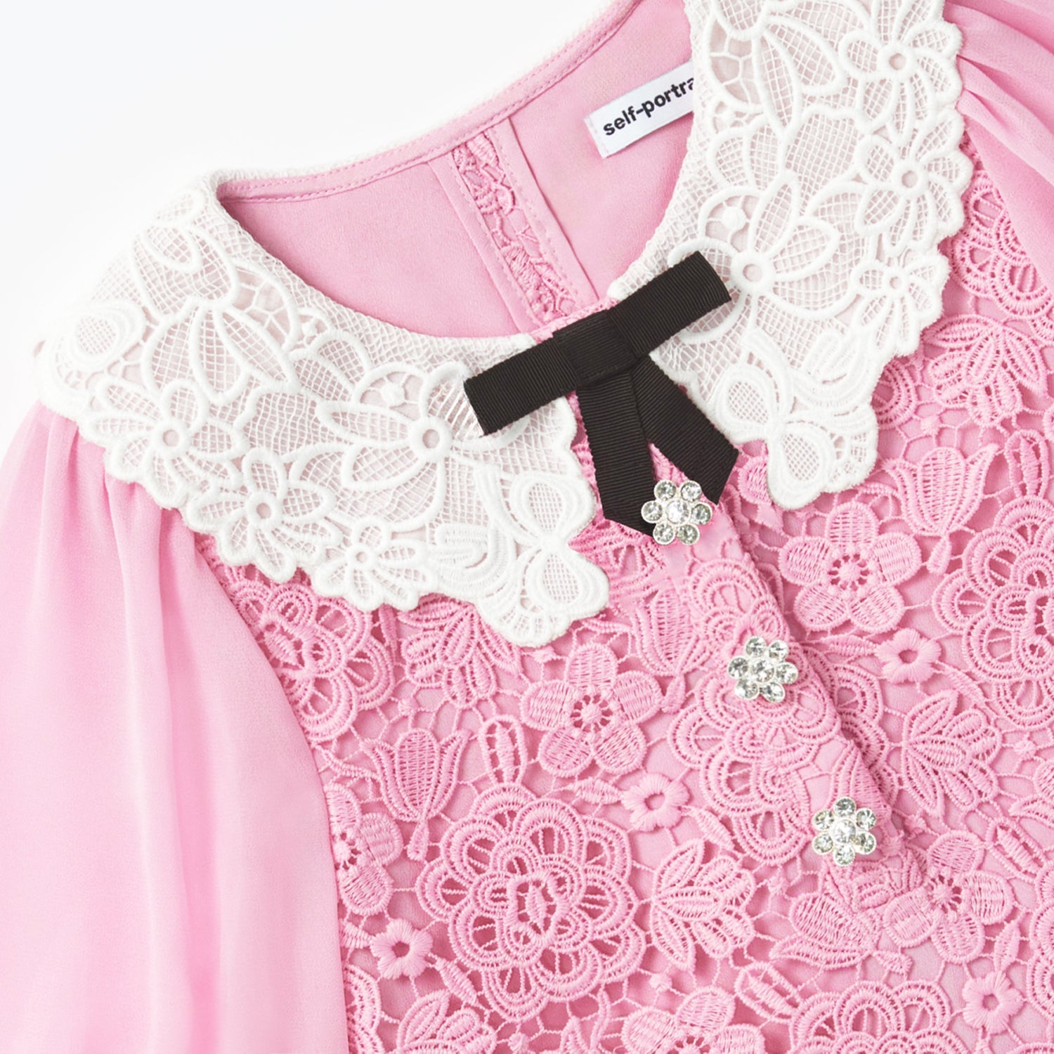 Pink Lace Collar Dress