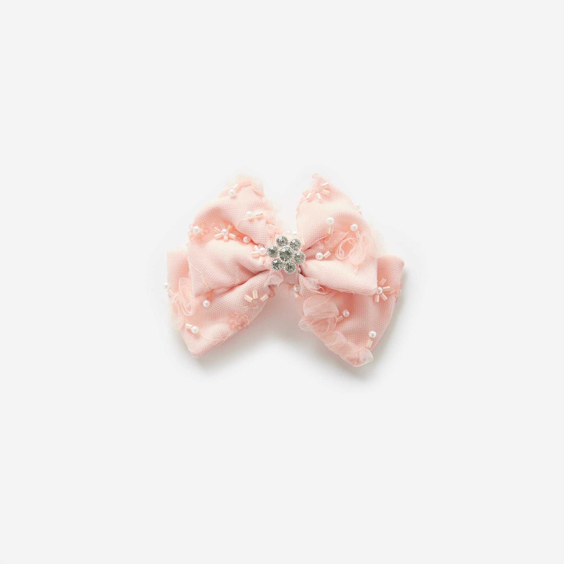 Pink Lace Bow Hairclip