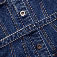 Denim Stitch Detail Mini Dress