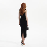 Black Velvet Midi Dress