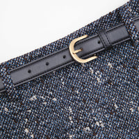 Blue Boucle Mini Skirt