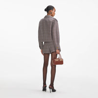 Brown Check Mini Skort