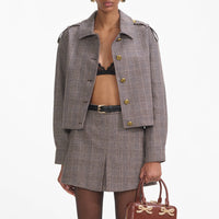 Brown Check Mini Skort