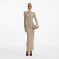 Gold Lurex Knit Maxi Dress