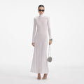 White Viscose Knit Maxi Dress