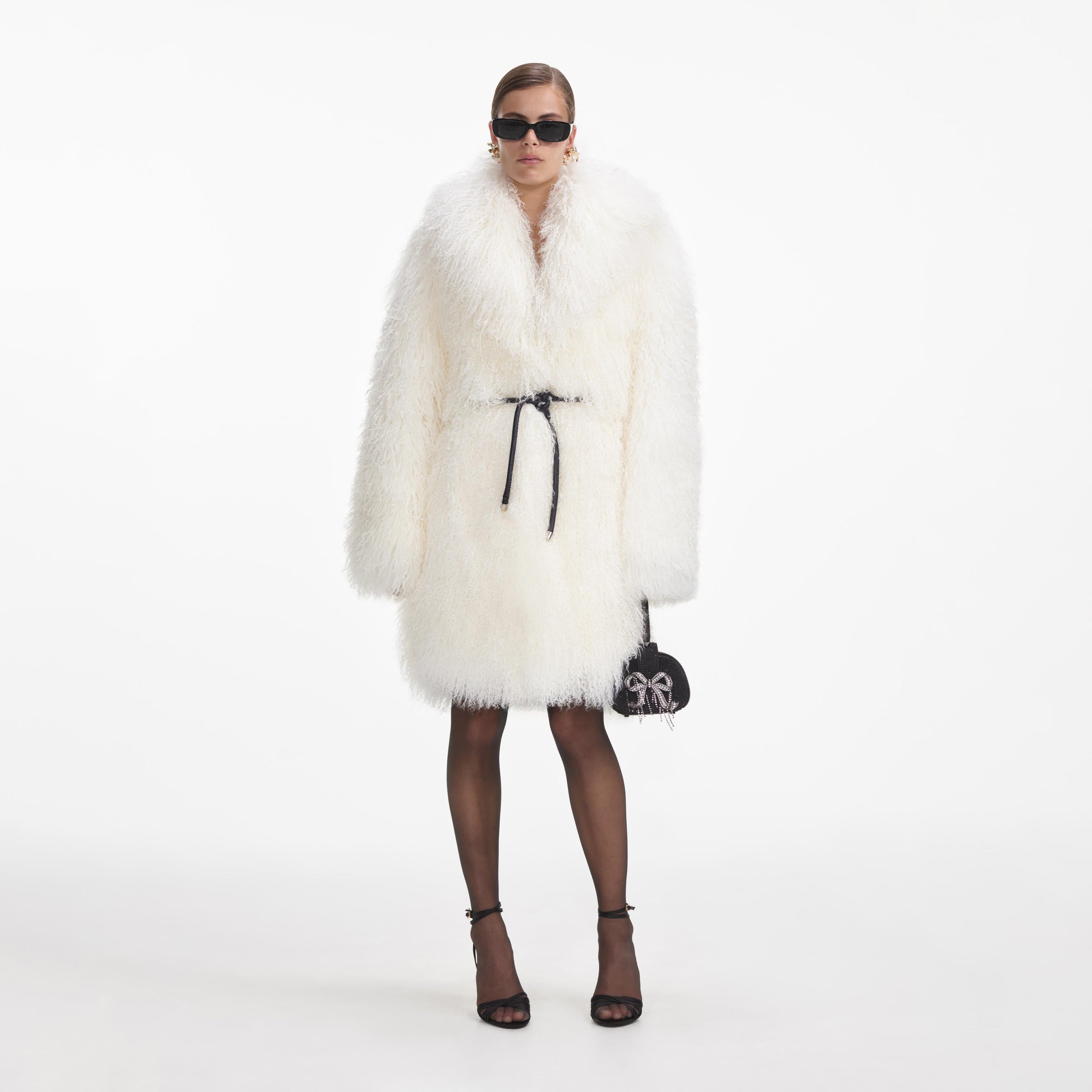 Cream Shearling Coat