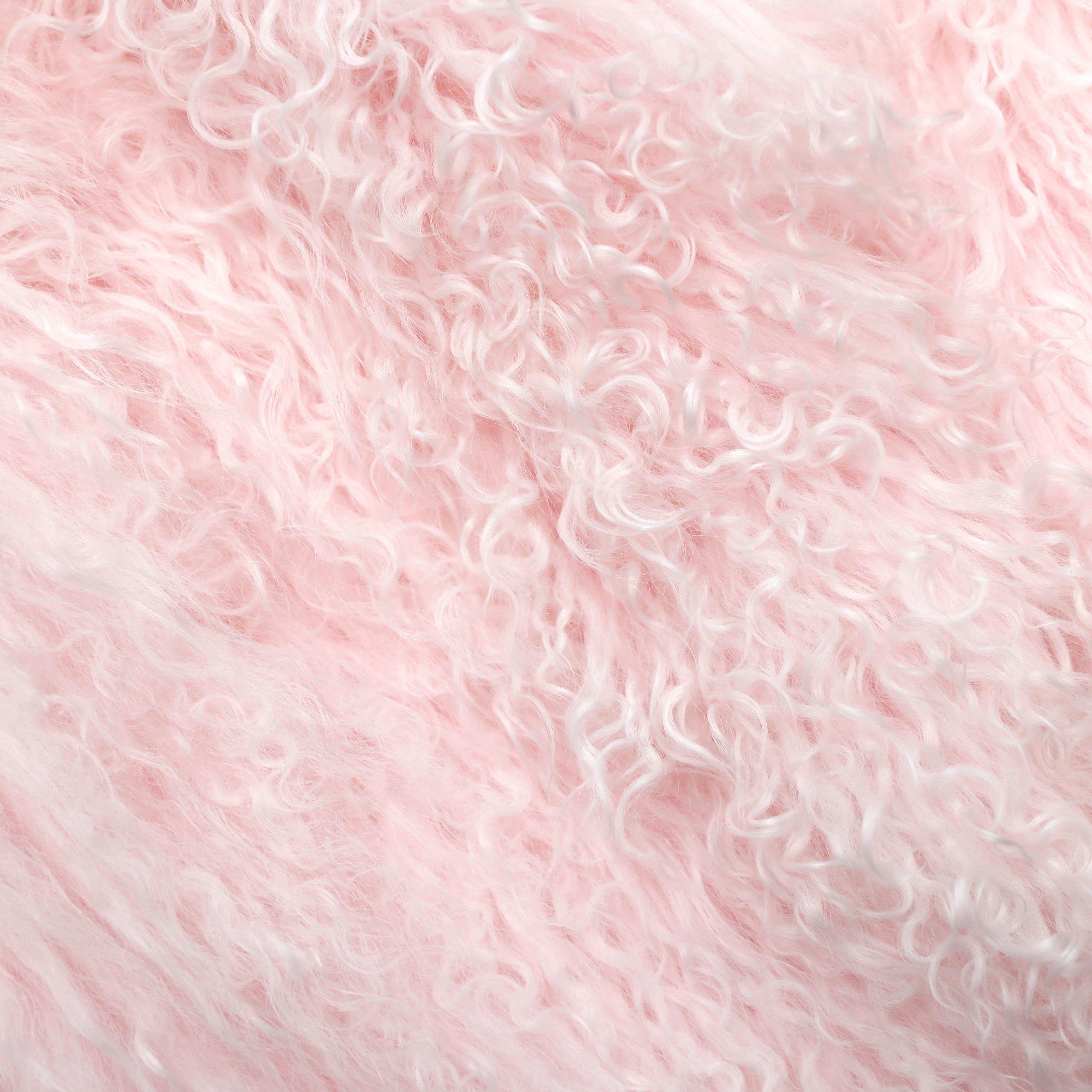 Pink Shearling Coat