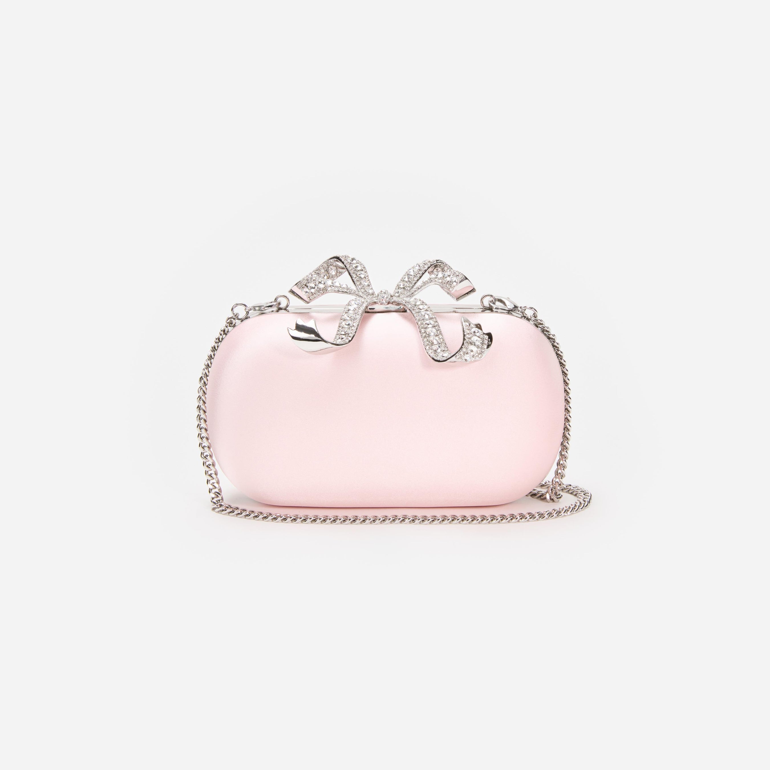 Pink Satin Clutch