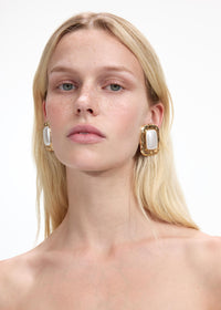 Mottled Gold Pearl Earrings