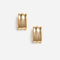 Gold Ridged Earrings