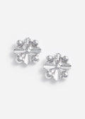 Large Silver Encrusted Earrings