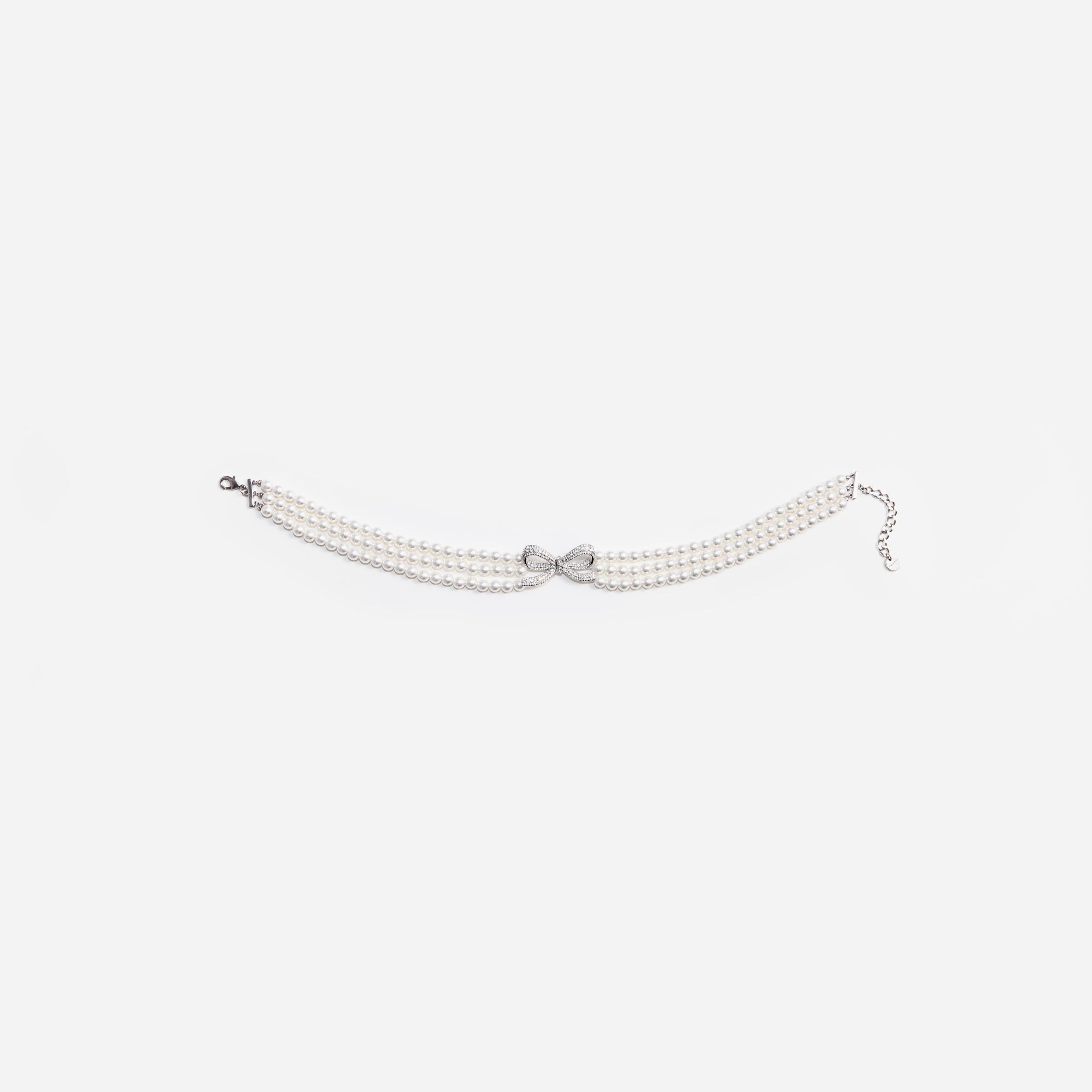 Pearl Bow Choker