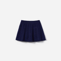 Navy Textured Knit Skirt