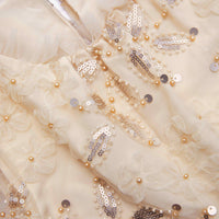 Cream Sequin Tulle Dress