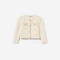 Cream Sequin Cardigan