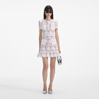 White Lace Mini Dress