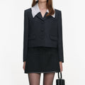 Grey Wool Collared Jacket