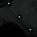 Black Boucle Faux Fur Cuff Jacket