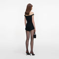 Black Boucle Playsuit