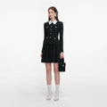 Black Tailored Knit Mini Dress