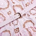 Pink Floral Lace  Mini Dress