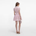 Pink Floral Lace  Mini Dress