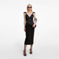Black Satin Lace Top