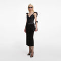 Black Satin Lace Top