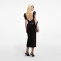 Black Satin Lace Top