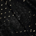 Black And Gold Chiffon Lace Maxi Skirt