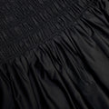 Black Cotton Midi Skirt