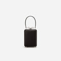 Black Satin Crystal Micro Bag