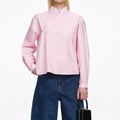 Pink Cotton Asymmetric Shirt