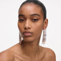 Crystal Pink Droplet Earrings