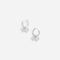 Crystal Bow Hoop Earrings